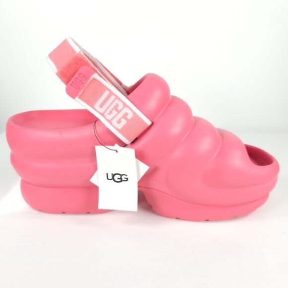 NWOB UGG AWW Yeah Pink Chunky Slide Strawberry Cream Slingback Plattform‎ Sz 11 - Picture 12 of 16